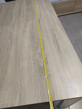 Mesa de comedor extensible de madera