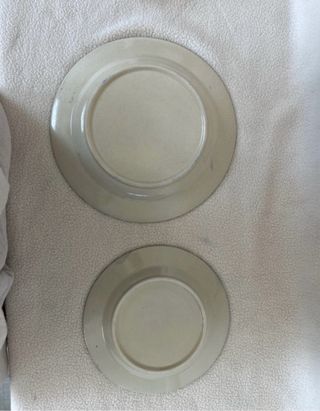 Set 2 piatti in ceramica blu