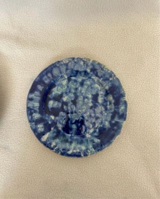 Set 2 piatti in ceramica blu