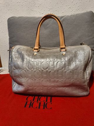 Bolso Carolina Herrera plateado