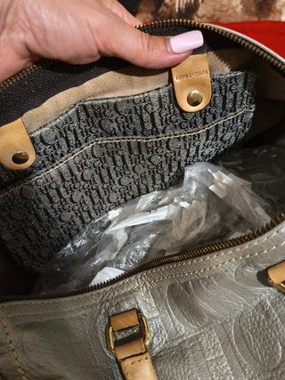 Bolso Carolina Herrera plateado