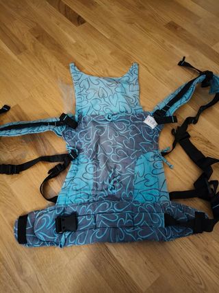 Mochila Porteo Fidella Corazones Azul