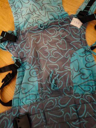 Mochila Porteo Fidella Corazones Azul