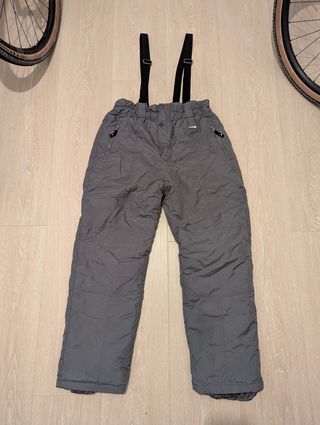 Pantalón de esquí gris con tirantes