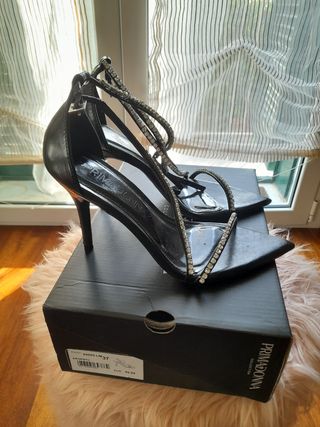 Sandali neri PRIMADONNA con strass