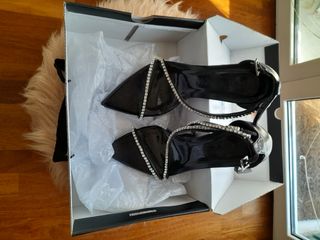 Sandali neri PRIMADONNA con strass