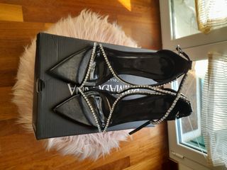 Sandali neri PRIMADONNA con strass