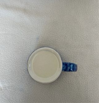 Tazza in ceramica blu e bianca