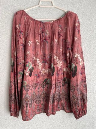 Blusa Estampada Manga Larga