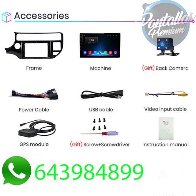 Radio Pantalla CARPLAY GPS USB para Kia Rio 4