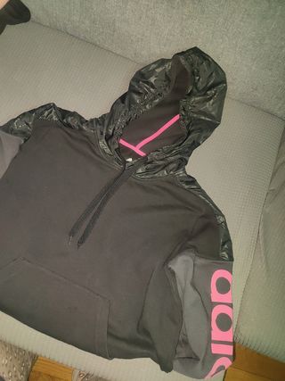 Sudadera Adidas Negra y Rosa