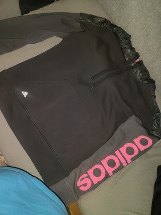 Sudadera Adidas Negra y Rosa