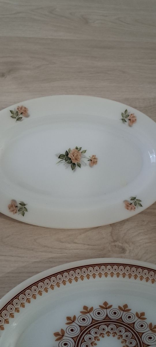 Lote 3 Fuentes Vintage Flores