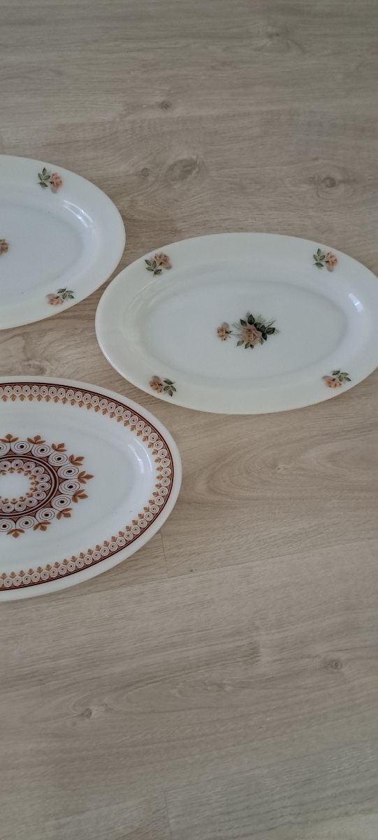 Lote 3 Fuentes Vintage Flores