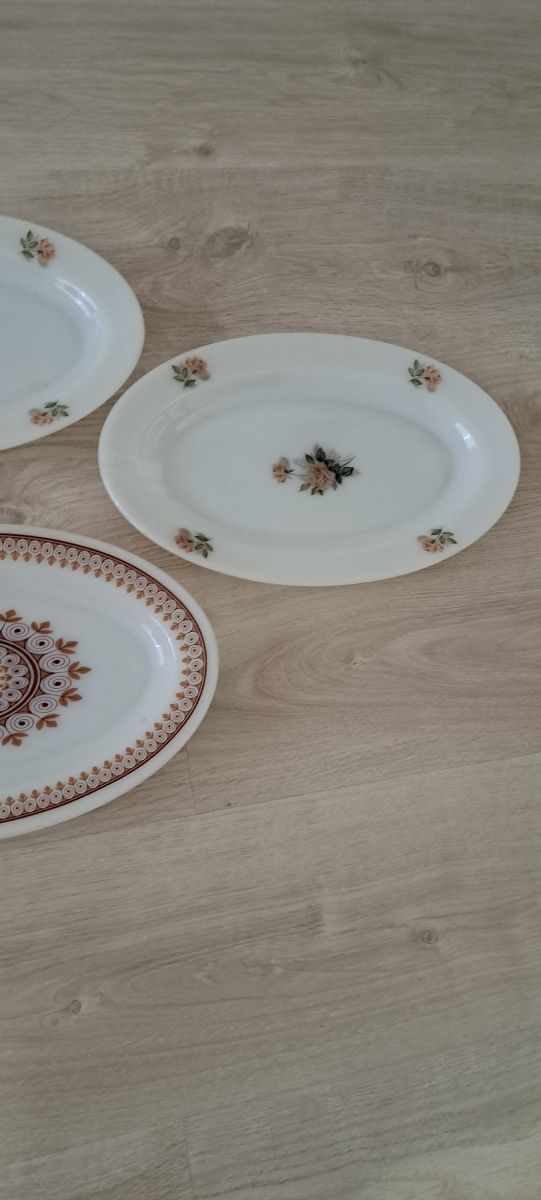 Lote 3 Fuentes Vintage Flores