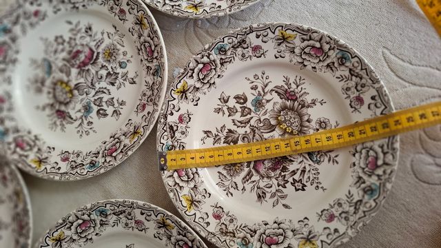 5 Pratos Antigos Cesol Florais