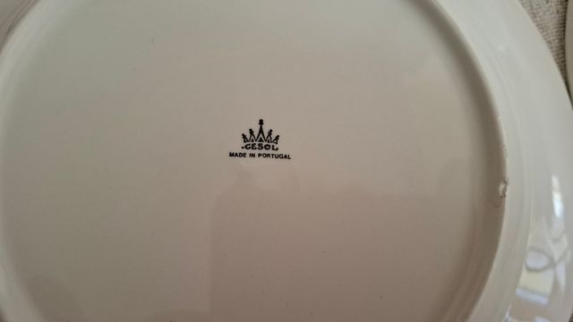 5 Pratos Antigos Cesol Florais