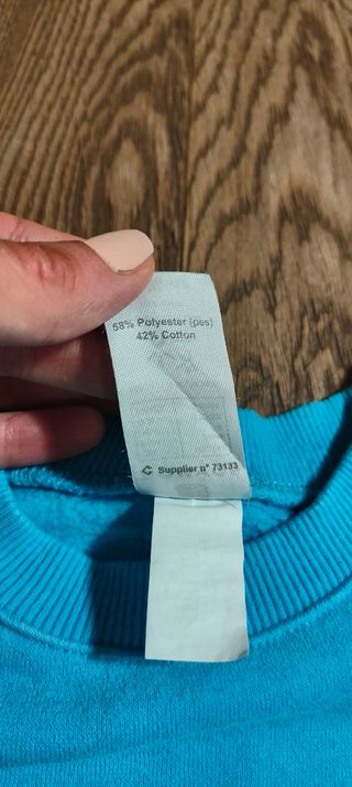 Felpa azzurra senza cappuccio bambino Domyos