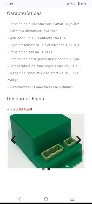 Controlador de hielo IC200ATX DINFER