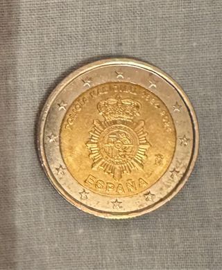 Moneda 2 Euros Conmemorativa Policía Nacional