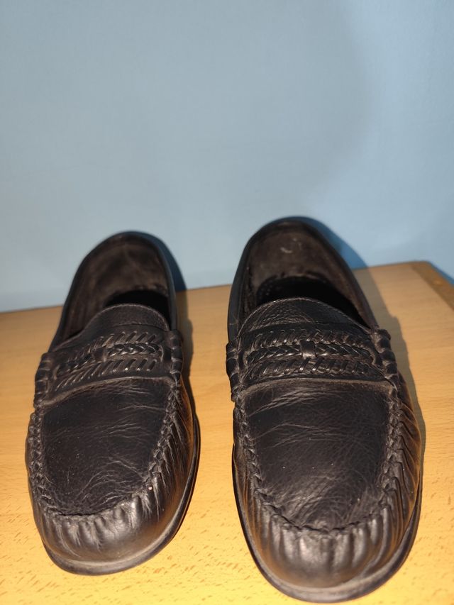 Mocasines de cuero negros talla 42-43