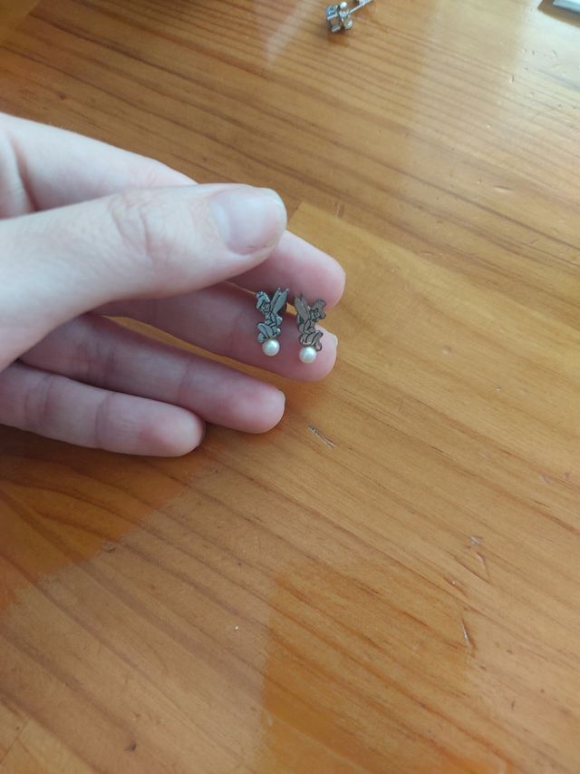 Pendientes Disney Campanilla con Perla