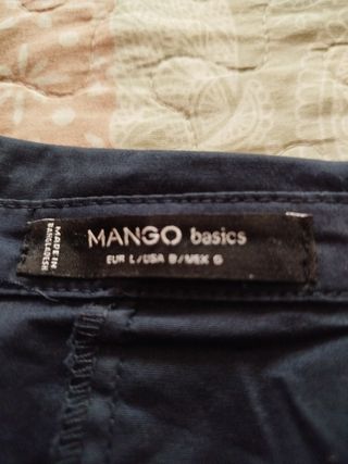 Vestido Mango Negro Talla L con Cinturón