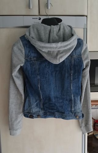 Chamarra vaquera CORTefiel manga gris talla XS