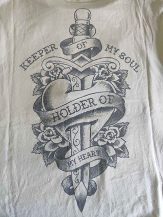 Camiseta Terranova "My Heart" Talla XS Beige
