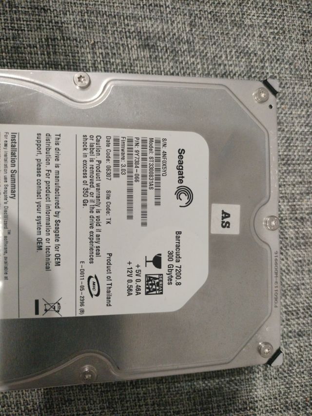Disco Duro Seagate Barracuda 7200.8 300GB SATA