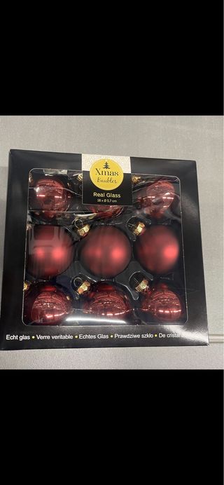 Bolas de Navidad de Vidrio Rojo