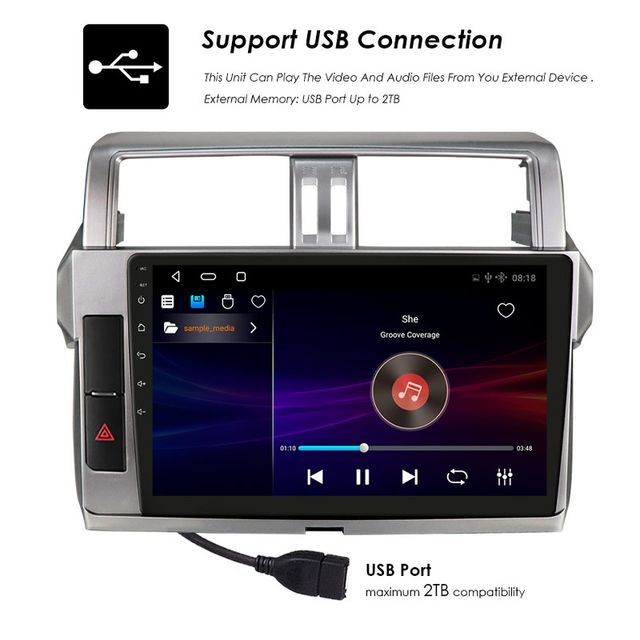 Radio Pantalla CARPLAY  para Toyota Land Cruiser