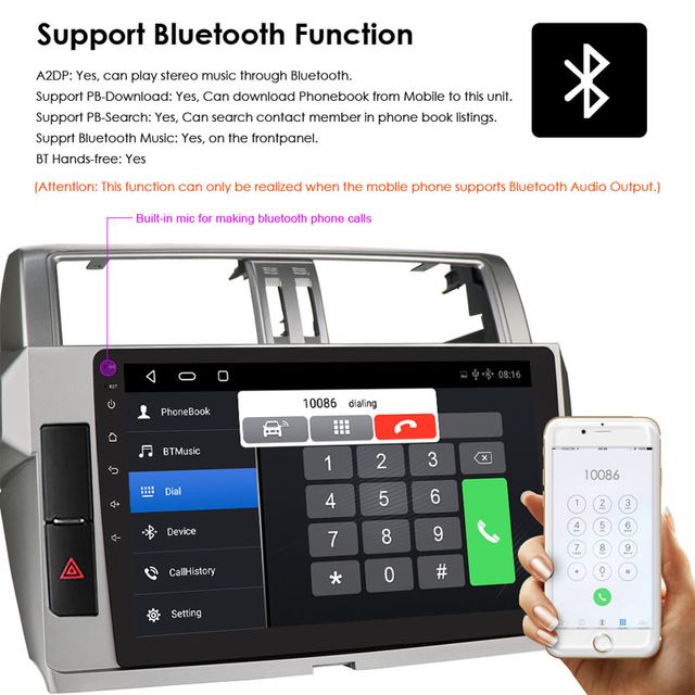 Radio Pantalla CARPLAY  para Toyota Land Cruiser