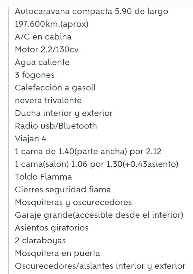 OPORTUNIDAD!!! Autocaravana Ford transit Genesis 3