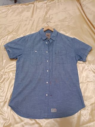 Camisa vaquera manga corta 