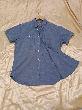 Camisa vaquera manga corta 