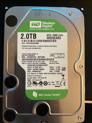 Disco Duro WD 2TB SATA WD20EARX
