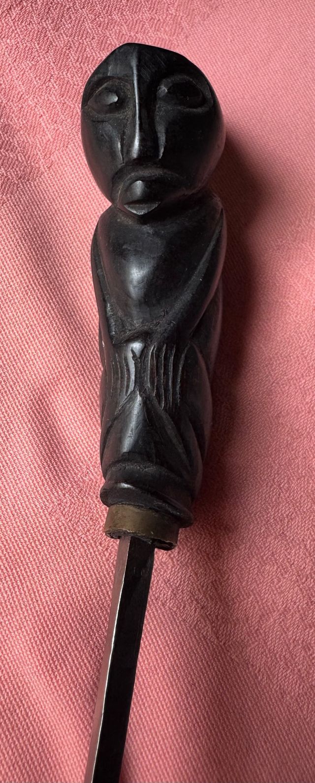 Tagliacarte antico manico ebano lama Blanchard.