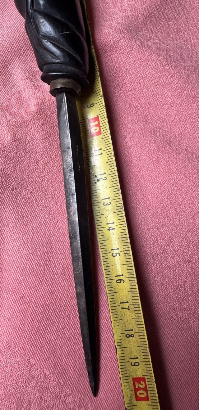 Tagliacarte antico manico ebano lama Blanchard.