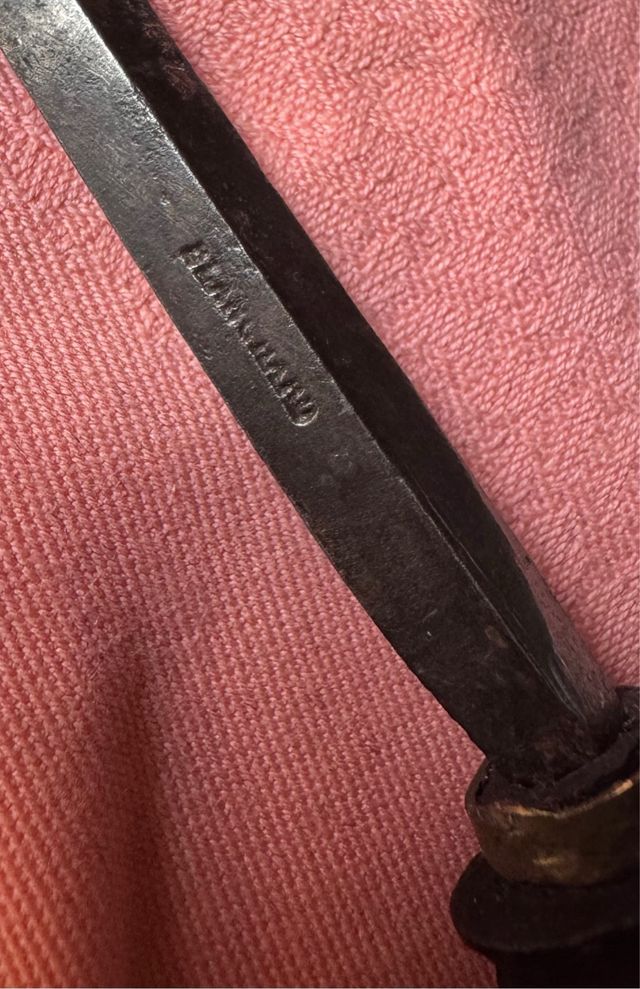 Tagliacarte antico manico ebano lama Blanchard.