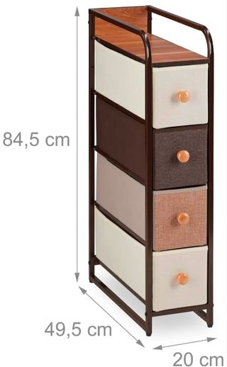 Mueble Cajonera Tela y Metal