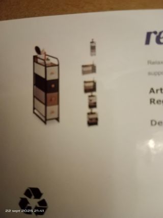 Mueble Cajonera Tela y Metal