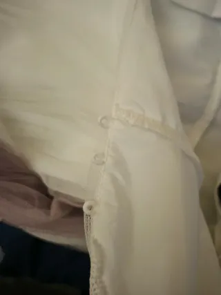 Vestido de Comunión Amaya  Blanco y lazo  Talla 12