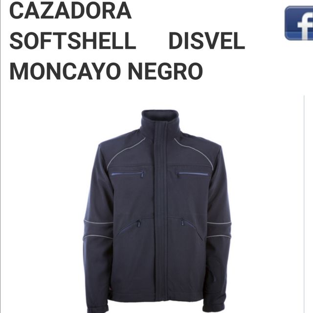 Cazadora trabajo Softshell Disvel Negra