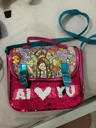Bolso infantil con lentejuelas y estampado