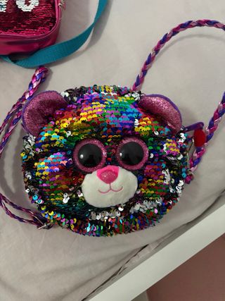 Bolso infantil lentejuelas oso multicolor