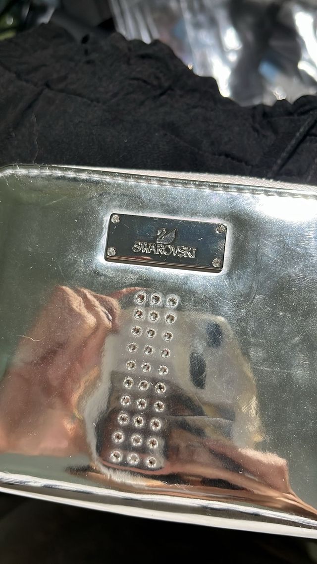 Monedero Swarovski Plateado