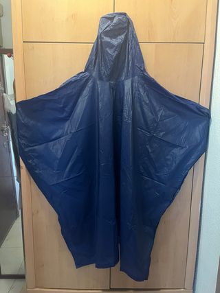 Chubasquero grueso azul talla única