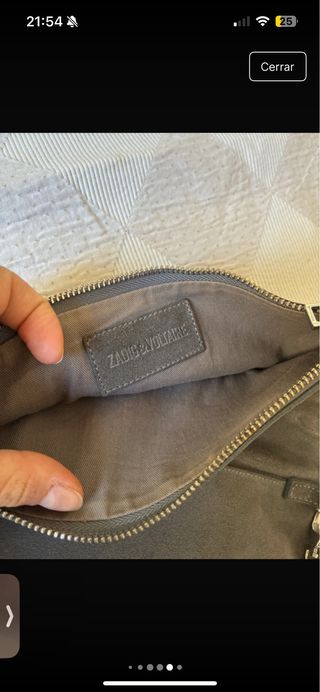 Bolso Zadig & Voltaire Ante Gris Tachuelas