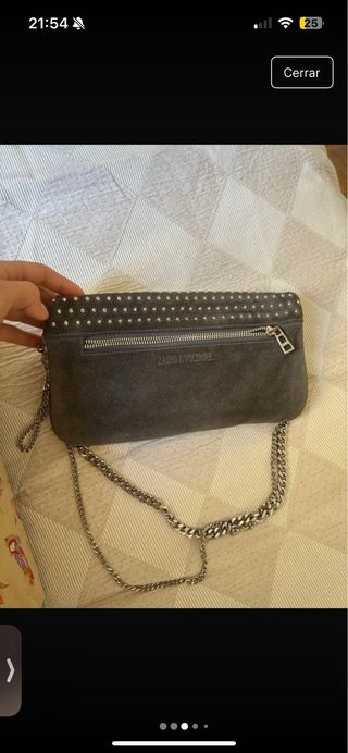 Bolso Zadig & Voltaire Ante Gris Tachuelas